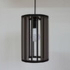 Luminária Pendente Tubular Bege Laca Média