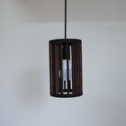 Luminária Pendente Tubular Marrom Pequena