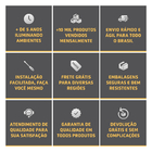 Luminária Pendente Turn By Retangular 4 Spots Dourado