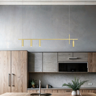 Luminária Pendente Turn By Retangular 4 Spots Dourado