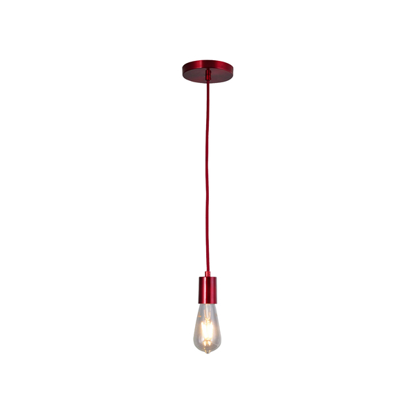 Luminária Pendente Uno E27 Vermelho Rubi - 3118 Vrb
