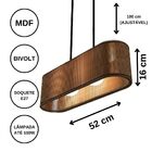 Luminária Pendente Veneza Modelo Ripado - Preta