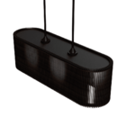 Luminária Pendente Veneza Modelo Ripado - Preta