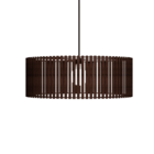 Luminária Pendente Vênus Modelo Ripado - Marrom