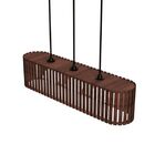 Luminária Pendente Via Láctea Modelo Ripado - Marrom