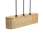 Luminária Pendente Via Láctea Modelo Ripado - Mdf Cru