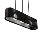 Luminária Pendente Via Láctea Modelo Ripado - Preta