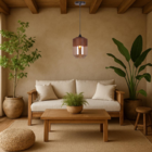 Luminária Pendente Vidro Moderna Rústica Sala Quarto E27 Bivo