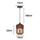 Luminária Pendente Vidro Moderna Rústica Sala Quarto E27 Bivo