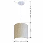 Luminária Pendente Vivare Free Lux Md-4102 Cúpula Em Tecido -