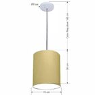 Luminária Pendente Vivare Free Lux Md-4102 Cúpula Em Tecido -