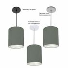 Luminária Pendente Vivare Free Lux Md-4102 Cúpula Em Tecido -