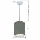 Luminária Pendente Vivare Free Lux Md-4102 Cúpula Em Tecido -