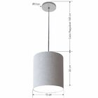 Luminária Pendente Vivare Free Lux Md-4103 Cúpula Em Tecido -