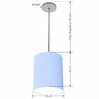 Luminária Pendente Vivare Free Lux Md-4103 Cúpula Em Tecido -