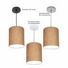 Luminária Pendente Vivare Free Lux Md-4103 Cúpula Em Tecido -