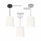 Luminária Pendente Vivare Free Lux Md-4103 Cúpula Em Tecido -