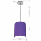 Luminária Pendente Vivare Free Lux Md-4103 Cúpula Em Tecido -