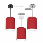 Luminária Pendente Vivare Free Lux Md-4104 Cúpula Em Tecido -