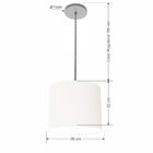 Luminária Pendente Vivare Free Lux Md-4105 Cúpula Em Tecido -