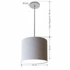 Luminária Pendente Vivare Free Lux Md-4105 Cúpula Em Tecido -