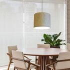 Luminária Pendente Vivare Free Lux Md-4105 Cúpula Em Tecido -