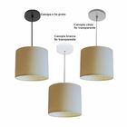 Luminária Pendente Vivare Free Lux Md-4105 Cúpula Em Tecido -