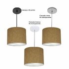 Luminária Pendente Vivare Free Lux Md-4105 Cúpula Em Tecido -