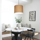 Luminária Pendente Vivare Free Lux Md-4106 Cúpula Em Tecido -