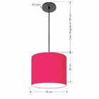 Luminária Pendente Vivare Free Lux Md-4106 Cúpula Em Tecido -