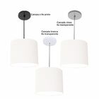 Luminária Pendente Vivare Free Lux Md-4106 Cúpula Em Tecido -