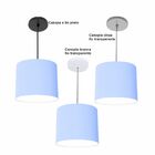 Luminária Pendente Vivare Free Lux Md-4106 Cúpula Em Tecido -