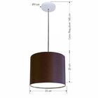 Luminária Pendente Vivare Free Lux Md-4106 Cúpula Em Tecido -