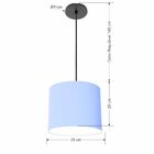 Luminária Pendente Vivare Free Lux Md-4106 Cúpula Em Tecido -