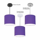 Luminária Pendente Vivare Free Lux Md-4106 Cúpula Em Tecido -