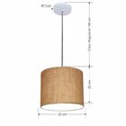 Luminária Pendente Vivare Free Lux Md-4107 Cúpula Em Tecido 2