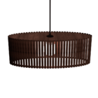 Luminária Pendente Zepelim Modelo Ripado - Marrom