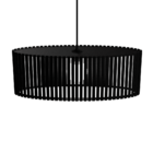 Luminária Pendente Zepelim Modelo Ripado - Preta