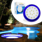 Luminária Piscina Led Smd Ø80mm 18w Luz 6500k Acabamento Azul