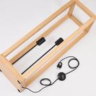 Luminária Piso Industrial Madeira E Alumínio P/ 2 Lâmpadas