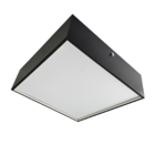 Luminária Plafon Bivolt E27 Quadrado 30cm 4 Lâmpadas - Preto