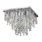 Luminária Plafon Bivolt Quadrado G9 Austria Cristal Bronzeart