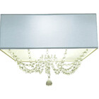 Luminária Plafon C/ Cristais 40x40x15 Quadrada Cor: Azul