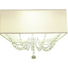 Luminária Plafon C/ Cristais 40x40x15 Quadrada Cor: Branco