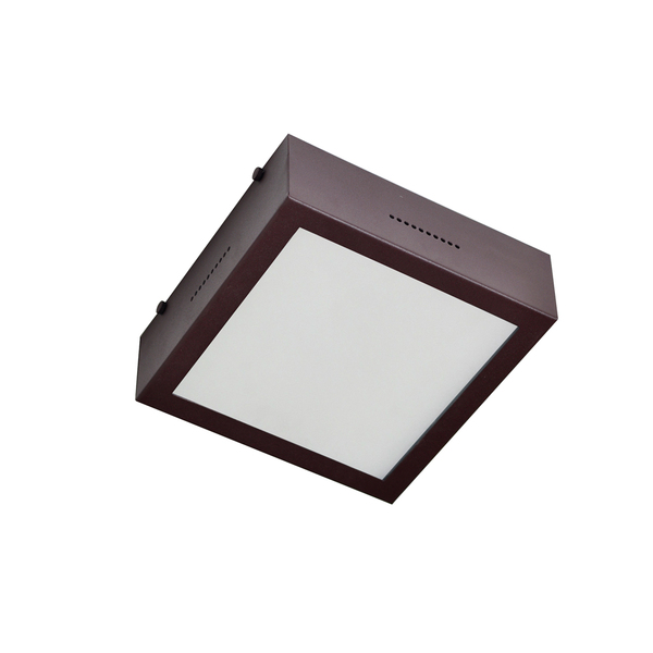 Luminária Plafon Caixa Sobrepor 1lamp E27 Marrom - 1933 Mar