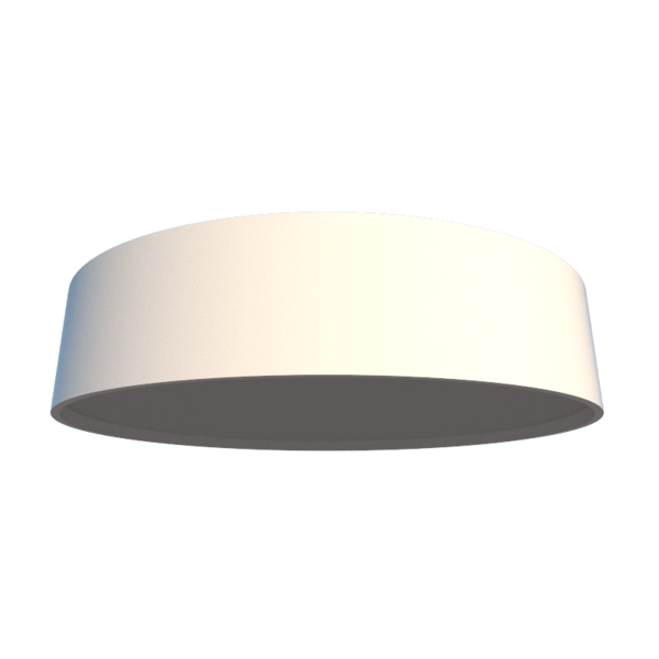 Luminária Plafon Cilíndrico 40x12cm Acrílico E Madeira Branco