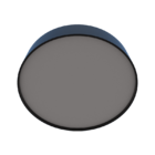 Luminária Plafon Cilíndrico 40x12cm Acrílico E Madeira Branco