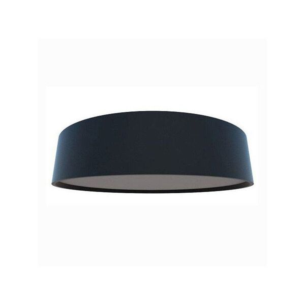 Luminária Plafon Cilíndrico 40x12cm Acrílico E Madeira Branco