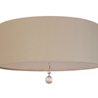 Luminária Plafon Com Cristal Cúpula Cáqui 50x15 3e27