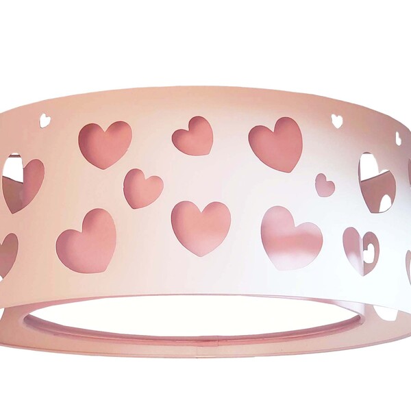 Luminária Plafon Corações 40x16